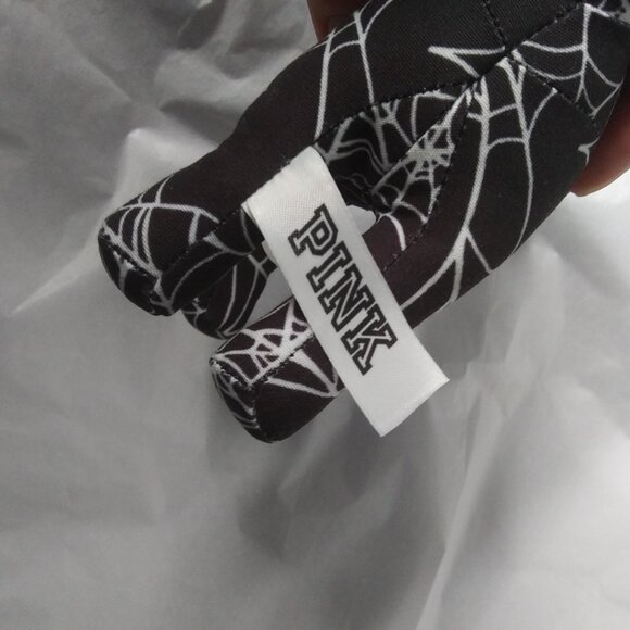 Victoria's Secret PINK Dog Halloween Spider Web  Boo! Dog Black White BOO - Picture 14 of 16